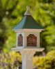Handcrafted Gazebo - Style Post Mounted Bird Feeder – Copper or Verdigris Roof - inthegardenandmore.com