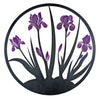 Iris Blooms Indoor Outdoor Metal Wall Art - inthegardenandmore.com