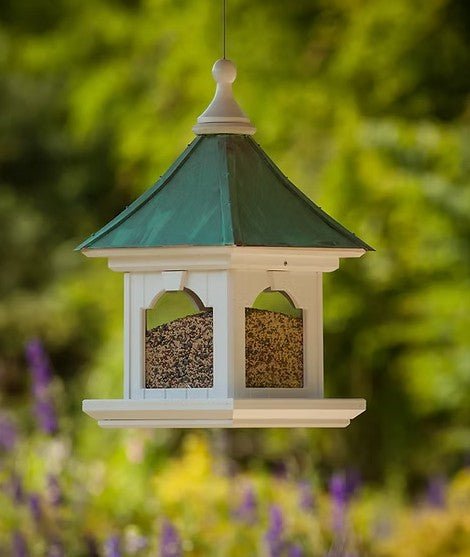 Large Capacity Gazebo - Style Hanging Bird Feeder - inthegardenandmore.com