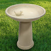 Mossy Green High Gloss Ceramic Birdbath Set - inthegardenandmore.com