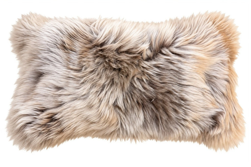 New Zealand Sheepskin Lumbar Throw Pillows – 12" x 20" - inthegardenandmore.com
