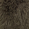 Pewter colored Tibetan/Mongolian Lamb Fur Stool – 18” (in 20+ colors) - inthegardenandmore.com