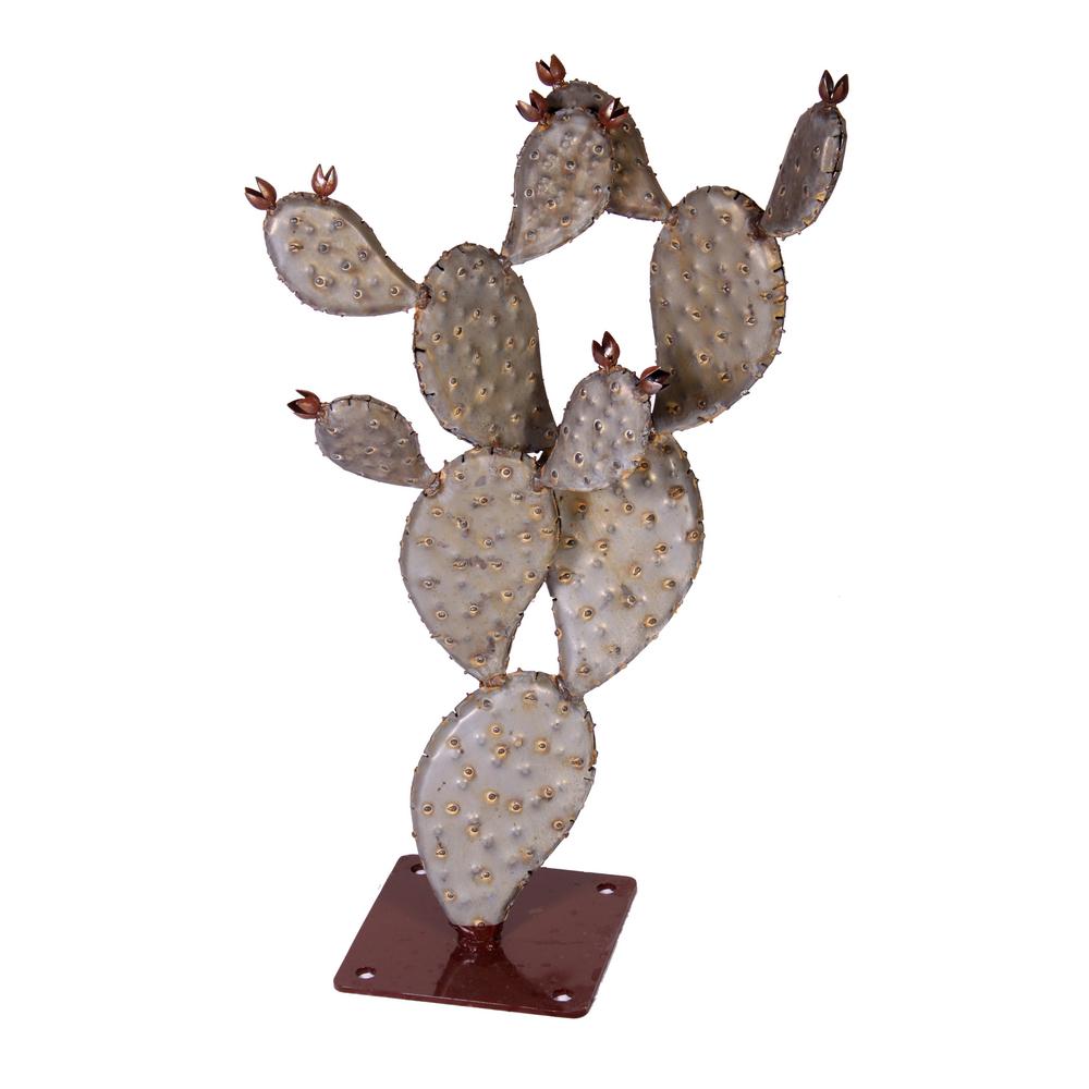 metal prickly pear cactus Prickly Pear Cactus Metal Yard Art Sculptures