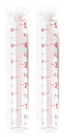 Rain Gauge Replacement Glass Tubes for In the Garden and More Rain Gauge Garden Stake Weathervane (set of 2)