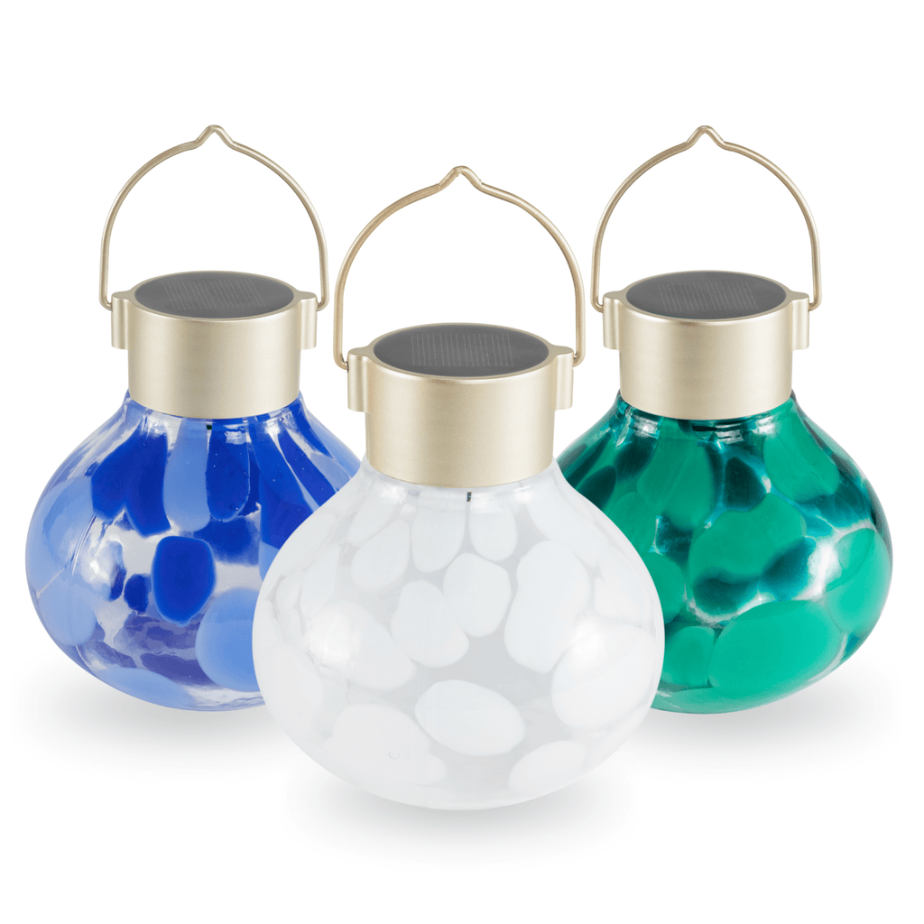 Solar Tea Lantern Multi - Colored 3 - pack - inthegardenandmore.com