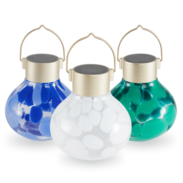 Solar Tea Lantern Multi - Colored 3 - pack - inthegardenandmore.com