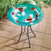 Swimming Koi Fish Glass Replacement Birdbath Bowl - inthegardenandmore.com