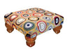 Symmetrical Circles Handcrafted Hooked Wool Footstool - inthegardenandmore.com