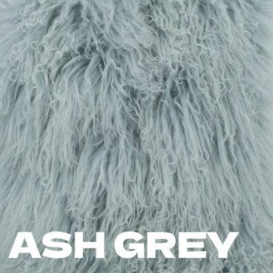 Tibetan/Mongolian Lamb Fur Throw Pillow – 26” - ash grey inthegardenandmore.com