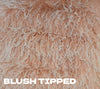 Tibetan/Mongolian Lamb Fur Throw Pillow – 26” -  blush tipped inthegardenandmore.com