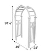 Vienna’s Garden White Vinyl Arbor - inthegardenandmore.com