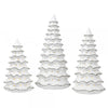 White Ceramic LED Christmas Trees (set of 3) - inthegardenandmore.com