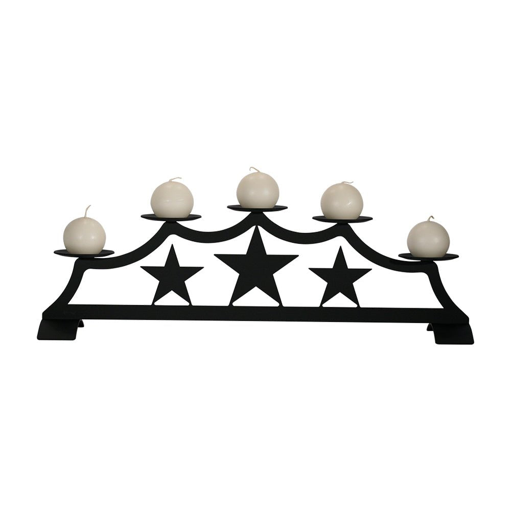Wrought Iron Rustic Fireplace Candle Holder - inthegardenandmore.com