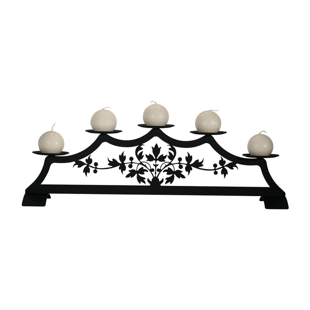 Wrought Iron Rustic Fireplace Candle Holder - inthegardenandmore.com