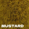 Add color, style and softness to your home with our 20" square Mustard colored Tibetan/Mongolian Lamb Fur Pillow