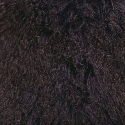 This is our chocolate colored 18" square Tibetan/Mongolian Lamb Fur Stool that is also available in many other colors