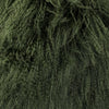 This is our olive green colored 18" square Tibetan/Mongolian Lamb Fur Stool that is also available in many other colors