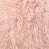This is our blush colored 18" square Tibetan/Mongolian Lamb Fur Stool that is also available in many other colors