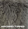 Add color, style and softness to your home with our 20" square Ash Grey Tipped colored Tibetan/Mongolian Lamb Fur Pillow
