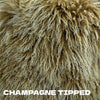 Add color, style and softness to your home with our 20" square Champagne Tipped colored Tibetan/Mongolian Lamb Fur Pillow