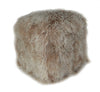 Champagne dipped Tibetan/Mongolian Lamb Fur Pouf – 18”