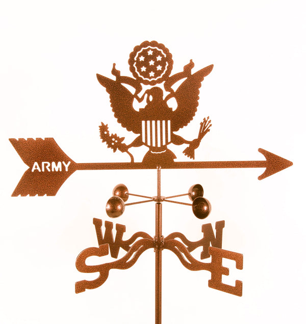 Combine function and yard art with our United States Army Military Rain Gauge Garden Stake Weathervane