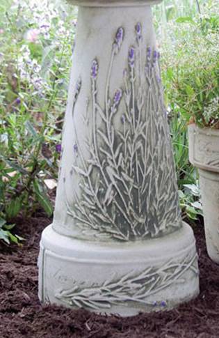 Replacement base for Purple Lavender Clay Birdbath