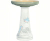 Our Blue Birds Handcrafted Clay Birdbath Replacement Top will enable you to replace the top and not the whole set.