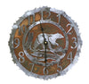 Our Bear Handcrafted Rustic Metal Wall Clock - 12" is truly a work of art and is custom made to order in 14 gauge steel two-tone rust and silver combinationch - inthegardenandmore.com