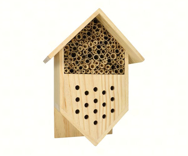 Our Bee Garden Boarding House will attract beneficial bees to your garden and improve the health and performance of plants in your yard or garden naturally. This house provides these power pollinators with the perfect place to lay their eggs, which ensures that you have these helpers around for years to come!