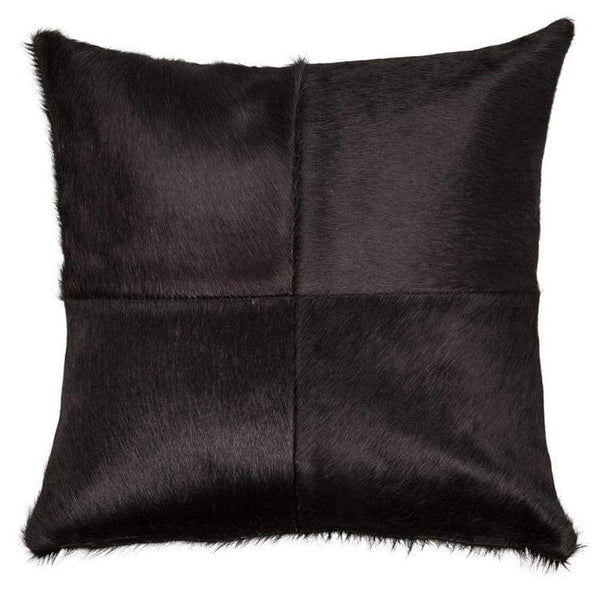 Our 18” and 22” square Black Cowhide Reversible Throw Pillows With Down Filled Insert are beautiful accent pillows for any room in your home