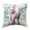 Our Blissful Bohemian Blue Cat Reversible Indoor Outdoor Pillows are sold as a set of two and are 12” in diameter.  This set of pillows have been manufactured with quality made weather resistant fabric, durable stitching and vivid colors that will add color and coziness to your home and will create a very inviting environment and versatile enough for use both indoors and outdoors. You can use them as pillows or cushions but be sure to display them where they can be appreciated and cherished. 