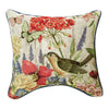  Our Bloom With Grace Flowers and Birds Indoor Accent Pillows come as a set of two. These, quality, USA made 17" x 17" pillows feature a very colorful array of flowers, butterflies and one lone bird, durable stitching and vivid colors to add style and function to your home.
