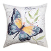 This is the one side of our pillows. Our Butterfly Shine and Bloom Reversible Indoor Outdoor Word Pillows are 18” in diameter and come as a set of two. Made in the USA of weather resistant fabric in bright colors and great for use as pillow or cushions.  Our pillows are great for indoor and outdoor use. 