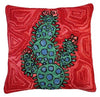 Add beautiful color to your home with our Blooming Cactus 20" Hand Hooked Wool Pillow (Red)