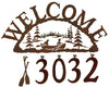 Our Canoe Handcrafted Metal Welcome Address Sign will be custom made for you and features 5 personalized numbers and or figures to create a sign that is especially for you
