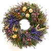 This beautiful Celebration of Spring Dried and Preserved Wreath - 20” is handcrafted here in the USA