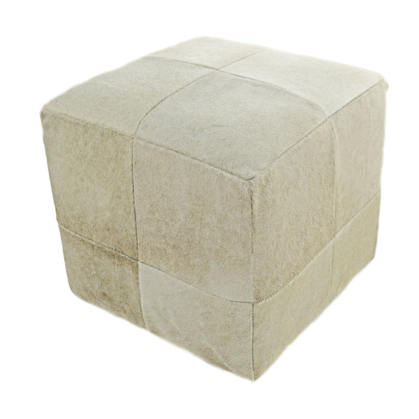 Our Champagne Beige Leather Cube Pouf Stool Ottoman is a beautiful accent piece for anywhere in your home