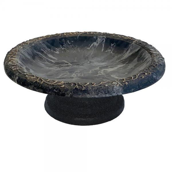 Our Charcoal Sand Gloss Tabletop Fiber Clay Birdbath comes as a 2 piece birdbath and is unlike anything you’ve ever seen! It features the beauty of ceramic/clay birdbaths with the durability of fiber clay, it is impact and shatter-resistant and will add elegance and function to any garden for years to come. Fiber clay is made up of 70 percent clay, 25 percent plastic and 5 percent fiber and provides more durability over time and is less fragile than ceramic and clay birdbaths.