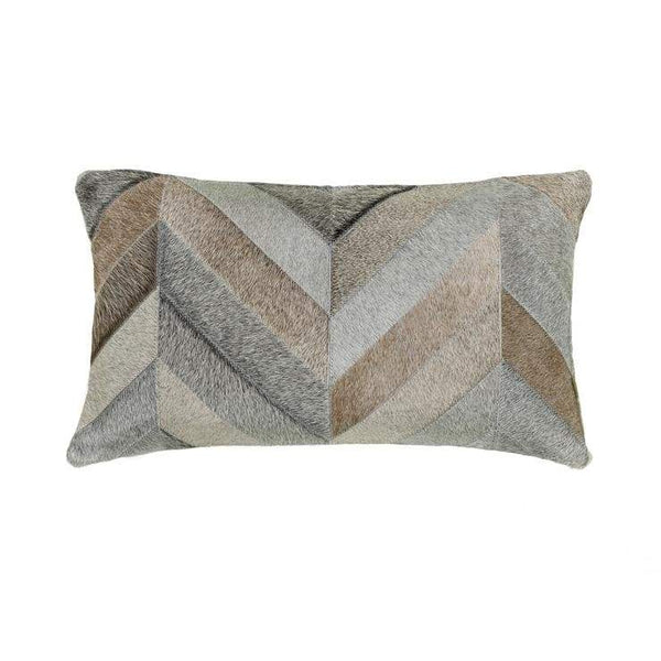 Our  22" x13" lumbar Chevron Mix Cowhide Reversible Throw Pillows With Down Filled Insert are beautiful accent pillows for any room in your home