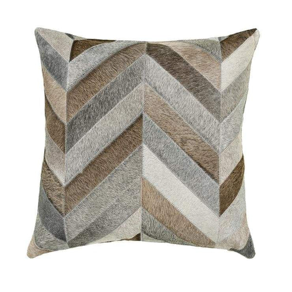 Our 18” square Chevron Mix Cowhide Reversible Throw Pillows With Down Filled Insert are beautiful accent pillows for any room in your home