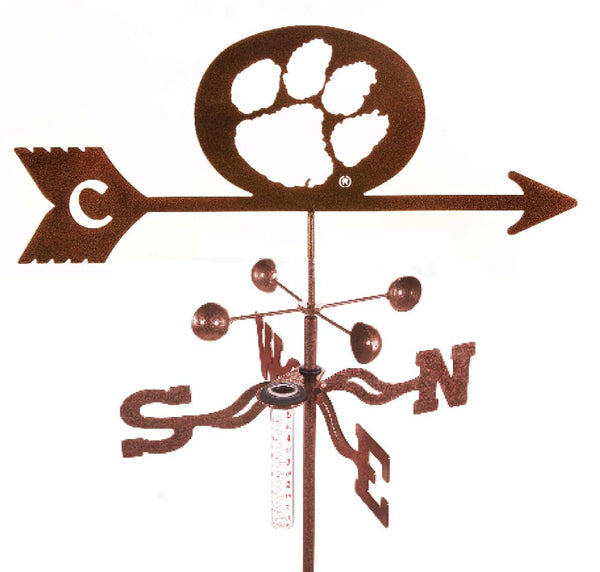 Show your team support with one of our Clemson University Tigers Collegiate Rain Gauge Garden Stake Weathervane