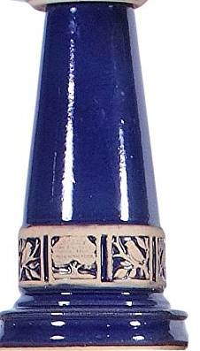 Replacement Birdbath Base for Cobalt Blue High Gloss Glazed Ceramic Birdbath