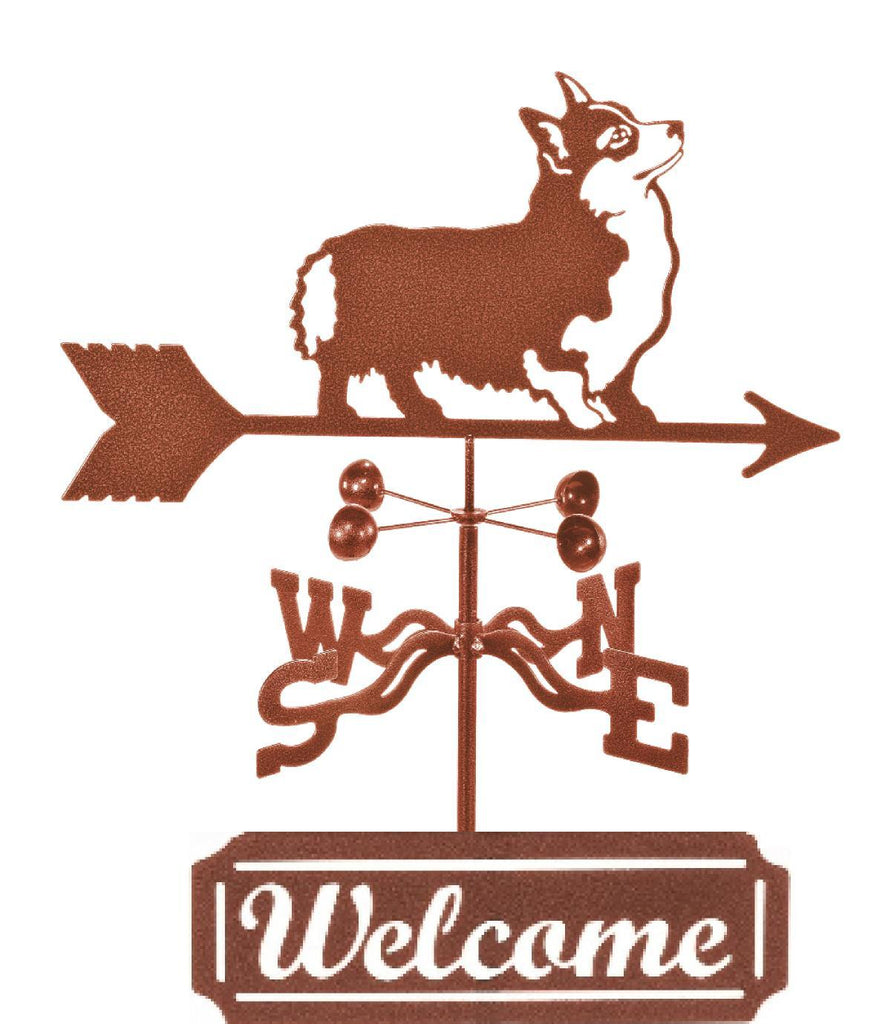 Combine welcome, function and yard art with our Corgi Dog Rain Gauge Weathervane and Welcome Sign