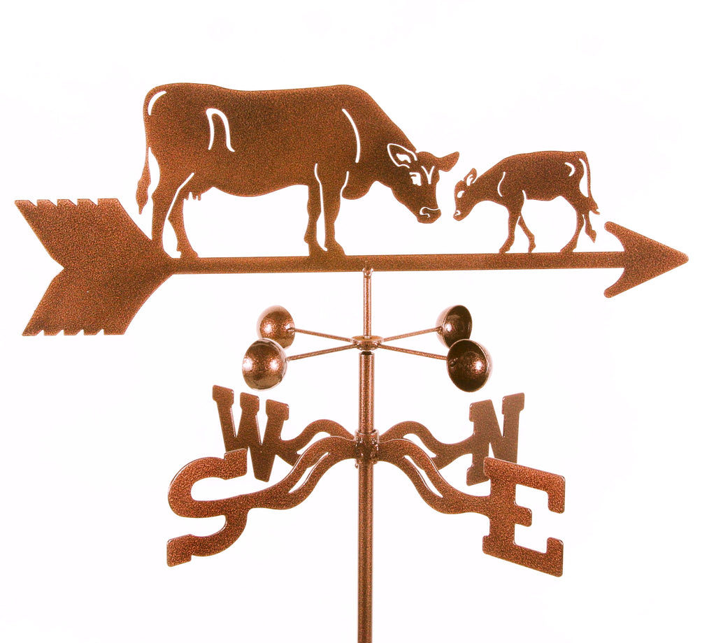 Combine function and yard art with our Cow and Calf Rain Gauge Garden Stake Weathervane