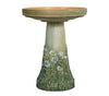 Our English Daisies Handcrafted Clay Birdbath Set is handcrafted and painted here in the USA