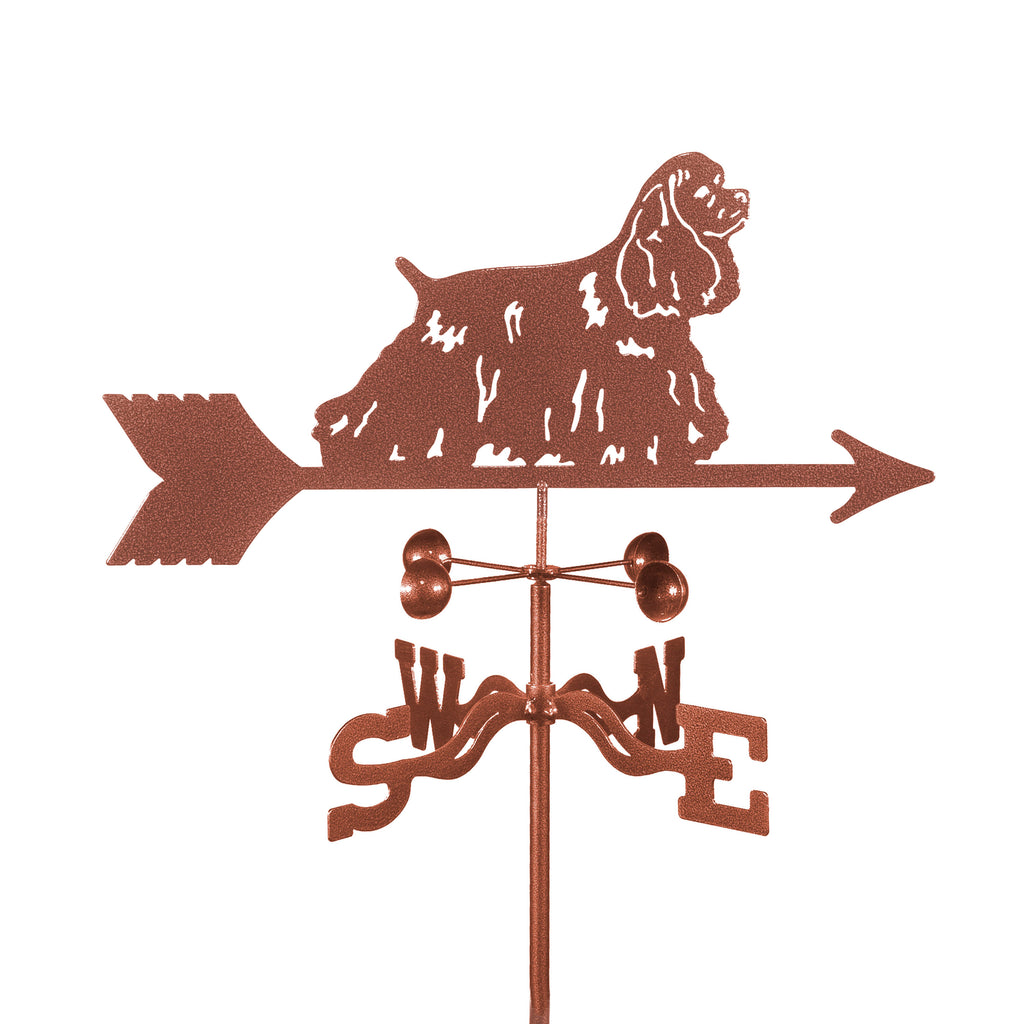 Combine function and yard art with our Cocker Spaniel Dog Rain Gauge Garden Stake Weathervane