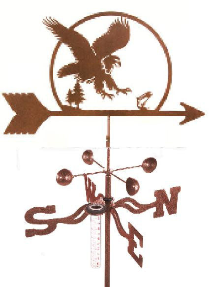 Combine function and yard art with our Eagle Rain Gauge Garden Stake Weathervane