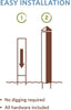 Our graphic shows how easy it is to install our Sunflowers and Checks Decorative Obelisk Garden Yard Art Post