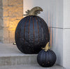 Our Ebony Black Metal Indoor/Outdoor Pumpkin Candle Luminary Lantern Set are handcrafted and will certainly brighten and lighten up your walkway, your patio or even your indoor table décor. The exquisite creativity in these pumpkins is so beautiful and detailed. Whether you use them together or separately, they make a magical statement for fall and Halloween decorations, as well as, Thanksgiving decorations and equally great for both inside and outside décor.